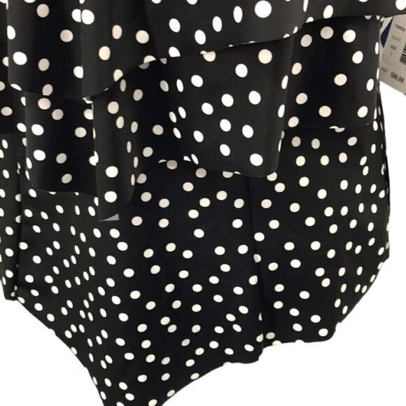 Aqua Green Black & white halter polka dot Tankini Top Size 8 New - Picture 10 of 13